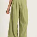 Allimy Women's Summer Ultra Lightweight Wide Leg Thin Tencel Cotton Work Dress Pants Dressy Casual 2026