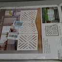 Freestanding Dog Gate Expandable Decorative Wooden Fence for Small to Medium Pet Dogs, Barrier for Stairs, Doorways, & Hallways (Lattice - White)