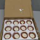 Nuanchu 12 Pcs Cantaritos De Barro Mexicanos Candles Mini 2 oz Mexican Candles Decorative Terracotta Clay Pottery Decorations Mexicanos Gifts for Cinco De Mayo Party Decorations(Elegant)