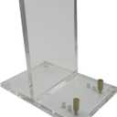 Clear Adjustable Acrylic Easel Display Stand for Art, Books, Photos with Gold Pegs
