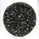 Non-Slicone Screw Thread Micro Ring Beads for Hair Extensions Applications 5 Color Optional (1000Pcs, Black)