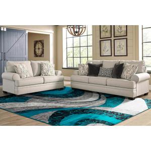 YafaHomeFashion Area Rugs for Living Room Bedroom Modern Contemporary Swirls Design Bedside Area Rug, Indoor Floor Carpet, Luxurious, Elegant, and Fashionable Area Rug (Turquoise Blue, 4 ft X 5 ft) (5'3" x 4' (Rectangular))