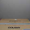 COLAMY Upholstered Counter Bar Stools, Kitchen Island Stools with Back, Modern Counter Height Stools with Wood Legs for Kitchen Island Dining Room Bar, Camel