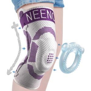 NEENCA Kids Knee Brace Sleeve, Youth Knee Compression Sleeve for Children - Boys & Girls. Child Knee Support with Patella Gel Pad & Side Stabilizers for Knee Pain, Sports, Outdoor - FSA/HSA Approved (Small, Purple - Single)