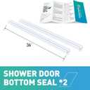 Shower Door Bottom Seal,2 PCS 1/4" X 36" Shower Door Sweep for 1/4 Inch Glass,Frameless Glass Door Seal Strip to Seal 11mm Gap - Stop Shower Leaks and Create a Water Barrier