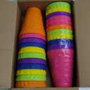 Domensi 24 Pack Tiki Plastic Cups Bulk 10oz Hawaiian Cups Hard Plastic Material Tiki Statue Drinking Cup for Summer Luau Party Drinkware Supplies