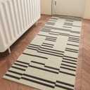Modern Runner Rug Machine Washable Area Rug 2.6x8, Spill-Proof Surface, Non-Slip Backing, Cozy Soft Faux Wool, Printed Rugs for Hallway, Kitchen, Entryway - Miro (2.6'x8')