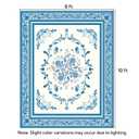 SOULFUL Medium Pile 8x10 Rugs for Living Room - Cozy Soft Underfoot Large Area Rug - Blue Boho Floral - Washable Non-Slip - Perfect for Bedroom Kids Room Under Dining Table Office