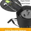 Morjor Dutch Oven Bag for 14 Inch Dutch Oven, Carry Bag with Extra Inner Crossed Straps & 2 Pockets