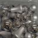 76PCS Christmas Tree Decorations Set, Gold Christmas Ornaments Decoration Artificial Poinsettia Flowers with Star Tree Topper Berries Stems Mesh Ribbons Snowflakes for Holiday Xmas Tree Decor