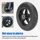 Electric Scooter 200x50 Solid Tire & Plastic Hub 8"x2" Solid Tyre Tubeless Tire with 10mm Bearing Explosion Proof for Electric Scooter Balance Bike Toddler Bike Strollers