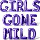 Letter Balloons - GIRLS GONE MILD 16" Inch Alphabet Letters Foil Mylar Balloon Bachelorette Party Banner (Purple)