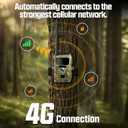 CEYOMUR Trail Camera with 64GB TF Card, 4G LTE Cellular Trail Camera with 5200mAh Battery, 2K HD Live Streaming, Solar Game Cameras with Night Vision Motion Activated Waterproof IP66