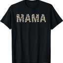 Mama Leopard Cheetah Print T-Shirt, S 