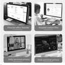 Hanging 20 Inch Computer Privacy Screen Protector Shield, Eye Protection Anti Blue Light Glare Filter, Removable Data Security PC Privacy Screen Filter Panel, 16:9 Widescreen Monitor