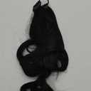 YOGFIT 2PCS DIY Braid Ponytail Extension, Long Straight Wrap Around Ponytail Hair Extensions Natural Soft Synthetic Hairpieces for Women Daily Wear (24 Inch, Black)