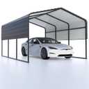 13 ft x 16 ft x 10 ft Metal Carport Heavy Duty, 27 Ga. Steel Roof and 18 Ga. Reinforced Frame, Permanent Shed for Agricultural Machinery, Carport for Cars, Boats, Trucks, and Tractors, N.W. 460 LBS