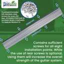 FlowGuard USA Made Professional DIY 5 Inch High Clearance 50-Year Gutter Cover System - Matte - Aluminum Gutter Guards - 204 Feet - by FlexxPoint
