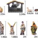 MOOCOCO Christmas Nativity Figurine Set Jesus Manger Scene,Hand Resin Craft Statue,Baby Jesus Holy Family Statue,12 Pc