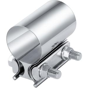 2.5 Inch Exhaust Clamp, 2 1/2 Inch Butt Joint Exhaust Band Clamp, 304 Stainless Steel Exhaust Pipe Muffler Band Clamp Sleeve Coupler for Exhaust Pipes, Mufflers 2.5 Inch Exhaust Clamp, 2 1/2 Inch Butt Joint Exhaust Band Clamp, 304 Stainless Steel Exhaust Pipe Muffler Band Clamp Sleeve Coupler for Exhaust Pipes, Mufflers