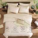 Monbix King Size Comforter Set, Birch Marble Pattern King Size Bed Set Reversible, King Bedding Set 7 Pieces, Bed in a Bag with Comforter, Sheets, Pillowcases & Shams