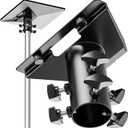Starlink Mini Pipe Adapter, Tool-Free Installation Starlink Mini Pole Mount, Heavy-Duty Manganese Steel Starlink Mini Mount with Anti-Rust Coating for Outdoor RV Roof Yard for 1-1.9in Poles