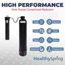 Clean Home Whole House Water Filter System High-Capacity Carbon Filter for Chlorine & Chloramine Reduction, Up to 600,000 Gallons, Includes Pre-Filter Kit and Replacement Filter