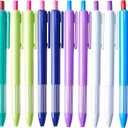 12pcs 1.0mm Black Ink Pens, Smooth Writing Ballpoint & Semi Gel Pens, Soft Silicone Grip Gel Ink Pens, Office School Supplies, Desk Accessories, Personalized Gifts for Men, Dozen Box (Multicolor-Dark)