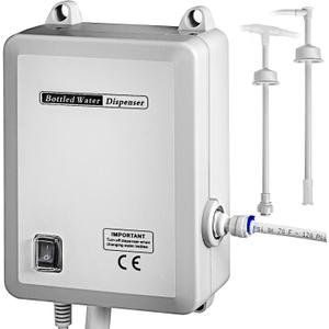 VEVOR Bottled Water Dispenser Pump System, 2x5 Gallon Dispensing System, Automatic Electric Water Dispenser, Double-Pipe Water Jug Pump, Compatible Use with Coffee/Tea Machine, Refrigerator, Ice Maker