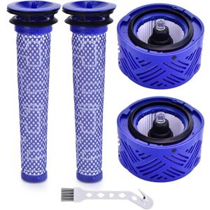 Leadaybetter V6 Filters Replacement for Dyson Absolute Total Clean Cordless Stick Vacuum, 2 Pack Post HEPA and Pre Filter Replacements, Compare to Part # 966741-01 & 965661-01