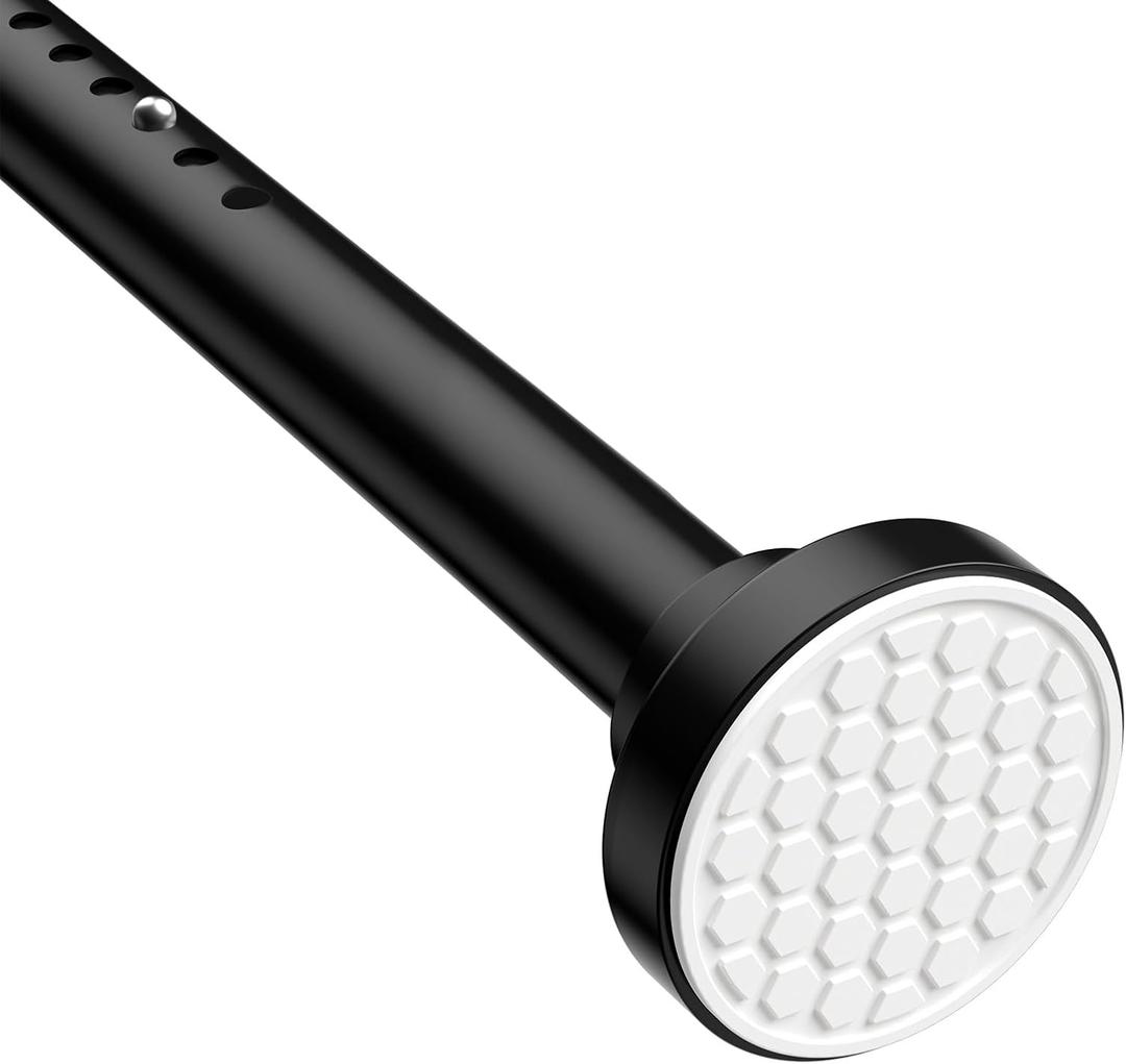 MEXAU Black Shower Curtain Rod 40-113 Inch