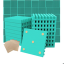 Acoustic Foam Panels, Sound Proof Foam Panels for Walls, Soundproofing Absorbing Panels Studio Noise Absorbing for Studio, Office, Home, 2" X 12" X 12"