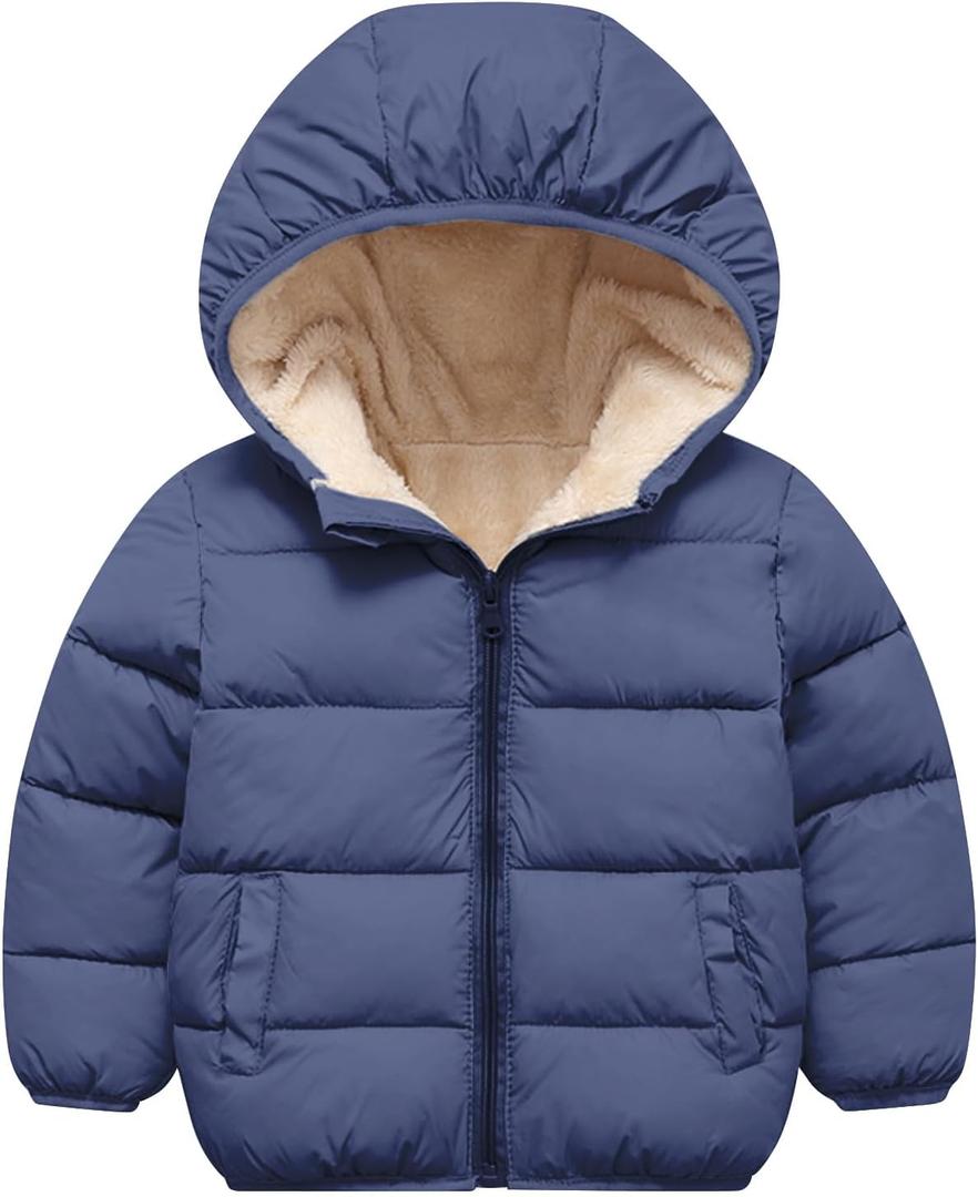 BFUSTYLE Toddler Winter Coats Hooded Infants Fleece Jacket Thickened Jacket for Baby Girls Boys 1-5T