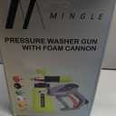 M MINGLE High Pressure Washer Gun Snow Foam Lance, 4000 PSI Cannon Foam Blaster Power Washer with 1/4" Quick Connector, Car Wash Foam Cannon Kit with 5 Pressure Washer Nozzle Tips, 1 Liter