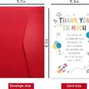 2 x Heartfelt Thank You Card for Teacher, End Of Year Gifts for Child’s Teachers, Cute Appreciation Card, Thank You Gift for Preschool Teacher or Nursery Teachers, Thank You so Much Card, 8.1 x 5.3 inches