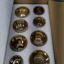 DN DECONATION 8PCS Gold Mercury Glass Candle Holder, Assorted Mercury Glass Votive Candle Holders, Vintage Tea Light Candle Holder for Wedding, Parties, Centerpieces, Decorations (Set of 8)