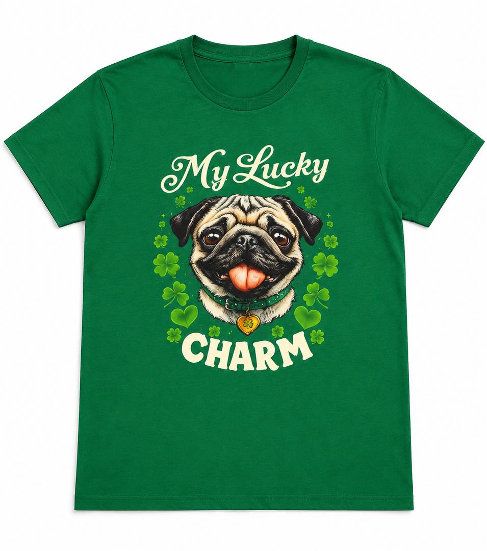 T Shirt, Cozy St. Patrick's Doggone Lucky Women's Green, Size L