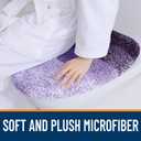 OLANLY Soft Microfiber Bathroom Toilet Lid Cover, Machine Washable Covers, 17.5x15, Stays in Place Rubber Backing, Fits Most Round, Elongated and Oblong Lids, Accessories Decor, Violet