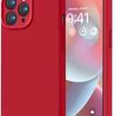 LOVE 3000 Designed for iPhone 14 Pro Max Case, Premium Silicone with [Soft Anti-Scratch Microfiber Lining] Shockproof Protective Phone Case for Men Women Girls 6.7", Red