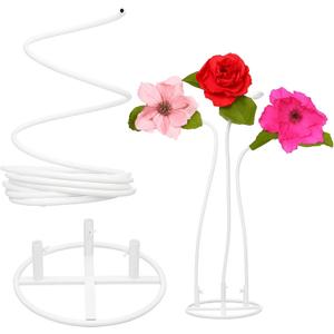 32.8 ft 1 Flexible Pipe for Giant Flowers and 1 Flower Pole Display Stand Base Giant PVC Pipe Stem Tubing for Crafts Floral Wedding Decor Balloon Backdrop Arches Prop DIY Arts(2 Pcs, White)