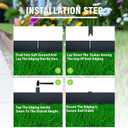 20ft. 6-Pack Galvanized Metal Edging for Landscaping - 40" L x 8" H Metal Landscape Edging with 6 Stakes, Hammer-in Steel Garden Border for Flower beds, Lawn & Yard (Black)