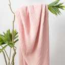 Carriediosa 100% Cotton Muslin Throw Blanket 50" X 70" Throw XL Size，4-Layers Summer Gauze Throws for Bed Couch，Soft Lightweight Breathable Linen Blankets Bedspread for Adults All Season，Dusty Pink