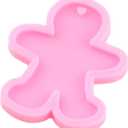 Christmas Ornaments Silicone Molds Christmas Tree Gift Bag Hat Keychain Molds Christmas Light Bulb Cane Keychain Resin Molds for Christmas Decoration Handmade DIY Epoxy Craft Set of 8