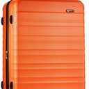 Amazon Basics 30" Hardside Large Checked Luggage, Hardshell Suitcase With Wheels, Expandable For Up to 15% More Space, With Scratch-Resistant Surface, Four Multi-directional Wheels, Orange