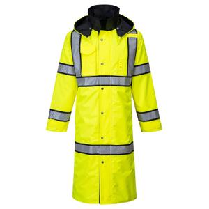 Portwest Hi-Vis Reversible Raincoat - UH447, Yellow/Black, XL