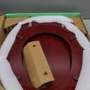 Toilet Seat, Solid Wood, Rubber Wood, High Gloss Finish, Mahogany Red, PIKLiDS (Elongated)