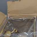 4-Light Gold Chandelier, Modern Farmhouse Lantern Chandelier with Rustic Cage Hanging Pendant Light Fixture for Kitchen Island Bedroom Living Room Entryway Foyer, Dining Room Light Fixtures Over Table (AJ-029-gold)