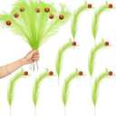 8 Pcs Christmas Tree Picks Decoration 18 Inch Red Green Curly Tree Topper Xmas Artificial Stems for Christmas Tree Decor Vase Fillers Home Wreath Crafts