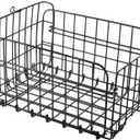 Himiway Folding Bike Basket - Front & Rear Hanging Cargo Storage Basket, Quick Release Mental Storage Rack for Bike Handlebar & Rear Rack, Max. Load 66 lbs /11 lbs, Waterproof & Anti-Rust