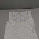 QINSEN Lace Top for Womens Square Neck Slimming Fit Lace Trim Cami Tops Camisole Airy Blue L